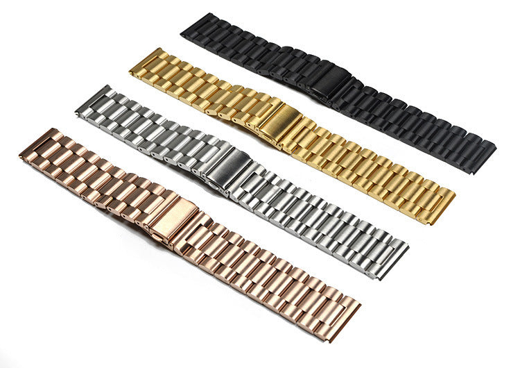 Applicable Watch Stainless Steel Metal Three-bead Strap