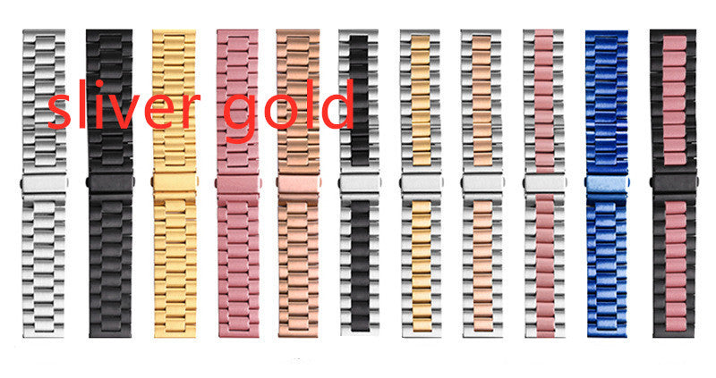 Applicable Watch Stainless Steel Metal Three-bead Strap